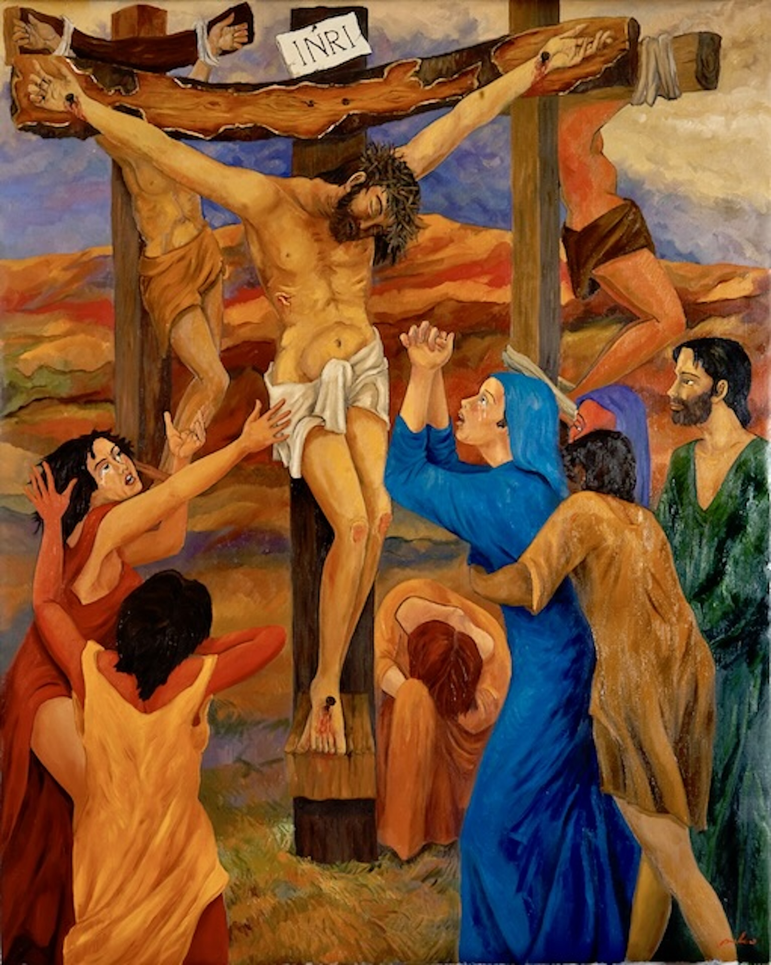 Crucifixion, 2012, Oil on Canvas, 200 x 150 cm