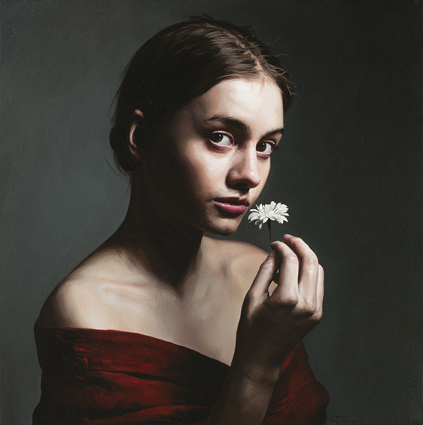 Girl, May 2025, Oil on Canvas, 50 x 50 cm, “Children” Series © Javier Arizabalo