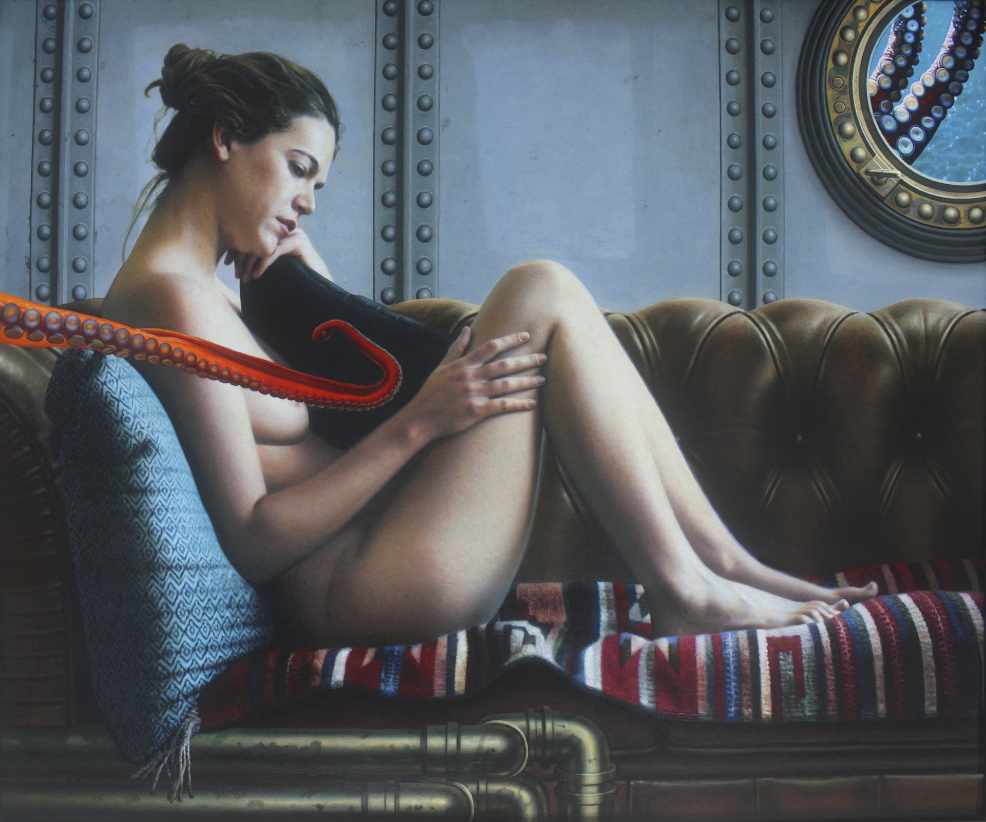 Submarine, 2018, Oil on Canvas, 71 x 61 cm © Edgar Mendoza